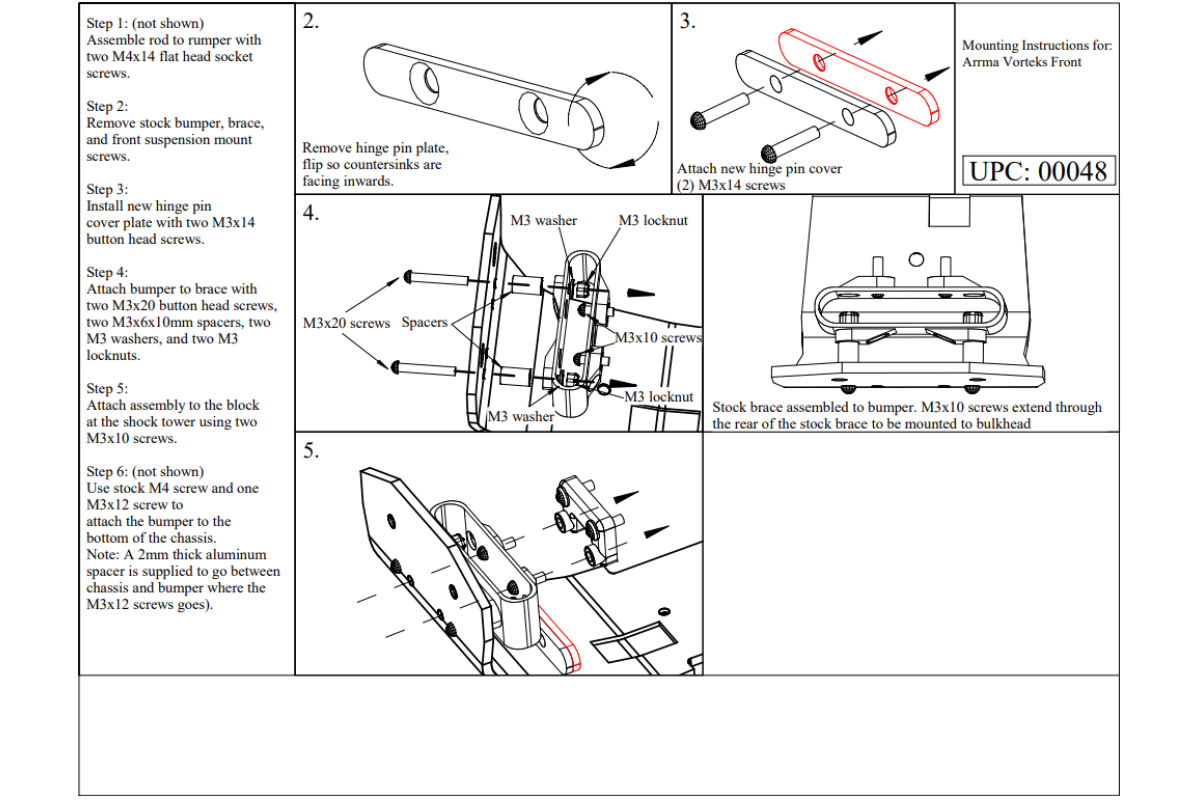 T-Bone Racing 00048 | T-Bone 1/10 ARRMA Voteks Front Bumper 7 T-Bone Racing 00048 | T-Bone 1/10 ARRMA Voteks Front Bumper - Image 5