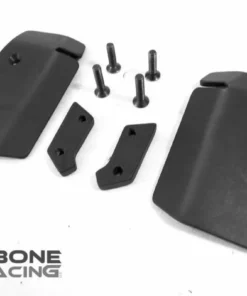 12016 | T-Bone Racing Black Axial Yeti Front Suspension Arm A-Skid Plate Set