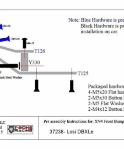 37238 | T-Bone Racing Black DBXL-E XV4 Front Bumper -T-Bone Racing Sales Store TBO 37238 05 1200x800 1