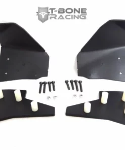 62104 | T-Bone Racing Black Traxxas X-Maxx Front Suspension Arm A-Skid Plate Set